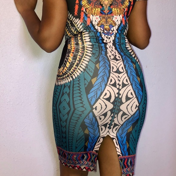 Bodycon multicolor sexy dress - Picture 3 of 5